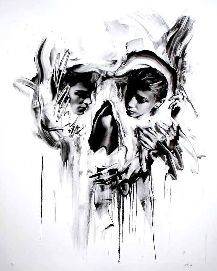 Tom French, ‘Vessel (Hand Finished)’, 22-08-2017, Print, Single colour screenprint on 300gsm Somerset white satin hand pressed cotton paper hand-finished and embellished with black acrylic paint, Self-released, Numbered, Dated