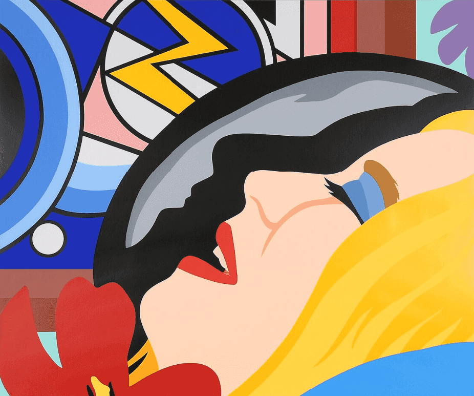 Tom Wesselmann, ‘Bedroom Face with Lichtenstein’, 1996, Print, Screenprint in 27 colors on Coventry Rag 375  gsm white Vellum, Tom Wesselmann, Numbered