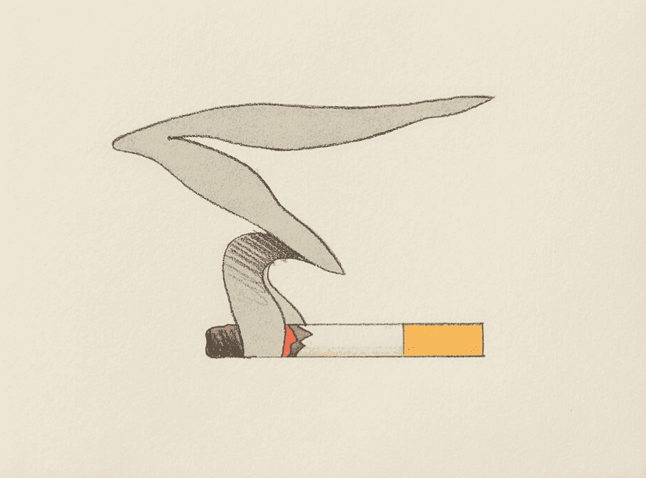 Tom Wesselmann, ‘Smoking Cigarette’, 1991, Print, Aquatint etching, null, Numbered