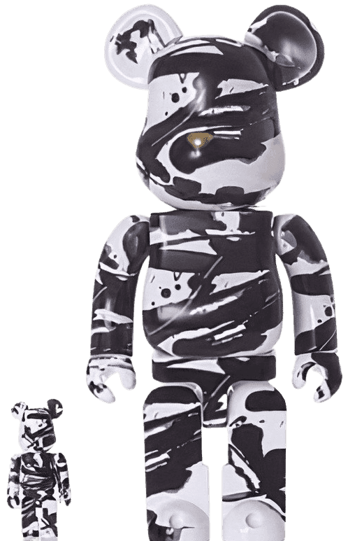 Tomokazu Matsuyama, ‘Bearbrick Tomokazu Matsuyama 100% & 400% Set’, 2010, Sculpture, Vinyl, Medicom Toy, 