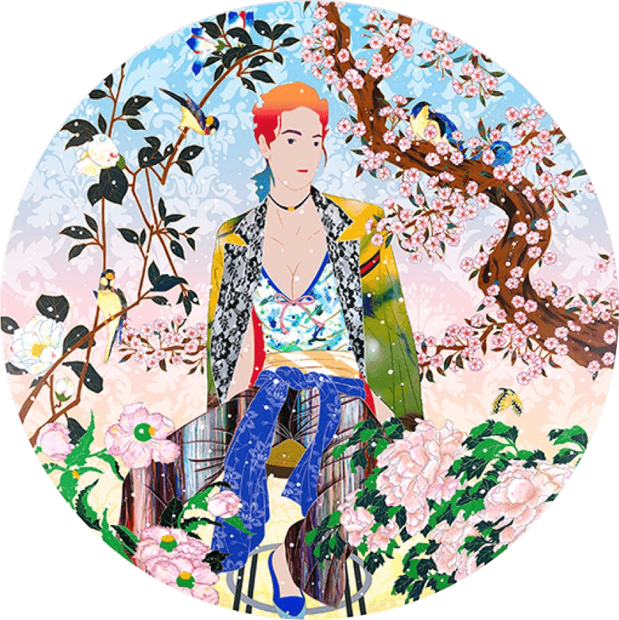 Tomokazu Matsuyama, ‘Jaded Sunshine’, 2019, Print, Mixed media screenprint with high gloss varnish and gold leafing, Avant Arte, Numbered