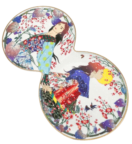 Tomokazu Matsuyama, ‘Wall To Wall With You’, 2023, Collectible, Diptych ceramic plate, AllRightsReserved Ltd, 