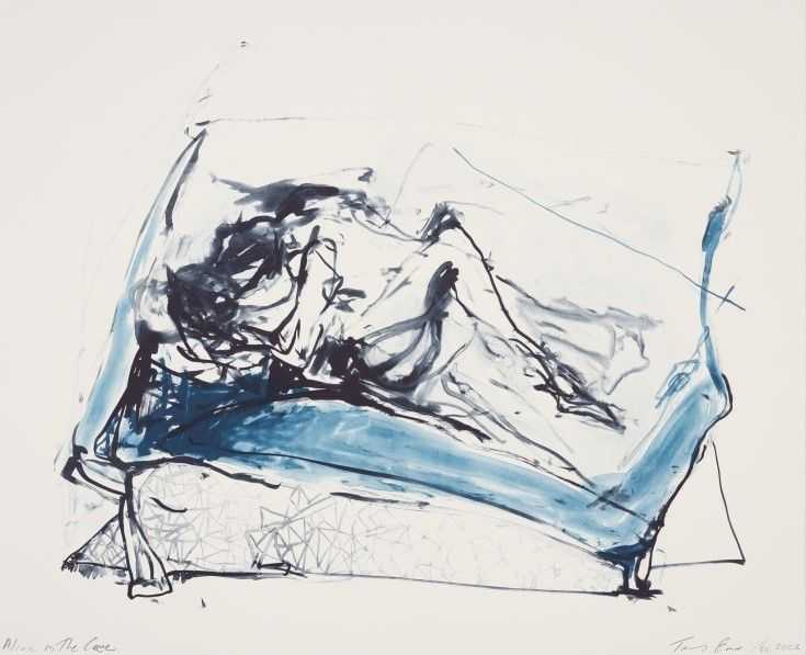 Tracey Emin, ‘Alive in The Cave’, 2026, Print, 2 colour lithograph on Somerset Velvet Warm White 400gsm, Counter Editions, Numbered