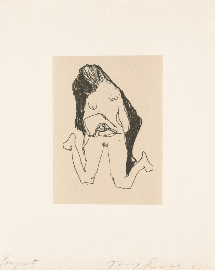 Tracey Emin, ‘Pregnant’, 2011, Print, Etching on 350gsm Hahnemuhle paper, null, Numbered, Dated