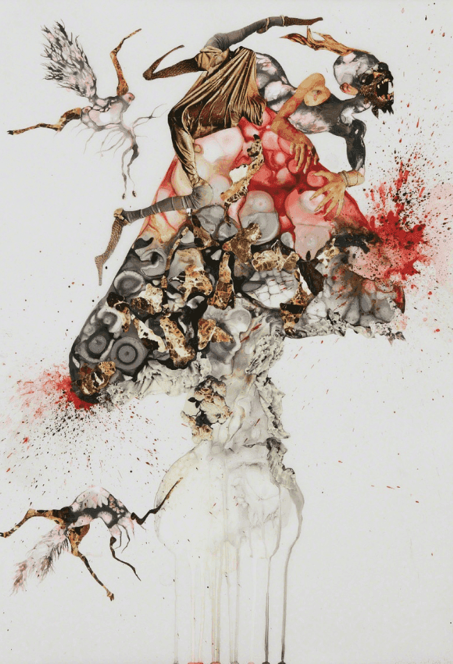 Wangechi Mutu, ‘Howl’, 2006, Print, Archival pigment print with screenprint in colors, on smooth wove paper, with full margins, MoCA Projects Council, Numbered, Dated