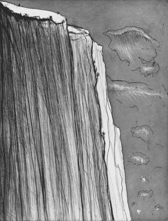 Wayne Thiebaud, ‘Canyon Clouds’, 2019, Print, Hard ground etching with aquatint and drypoint, Crown Point Press, Numbered