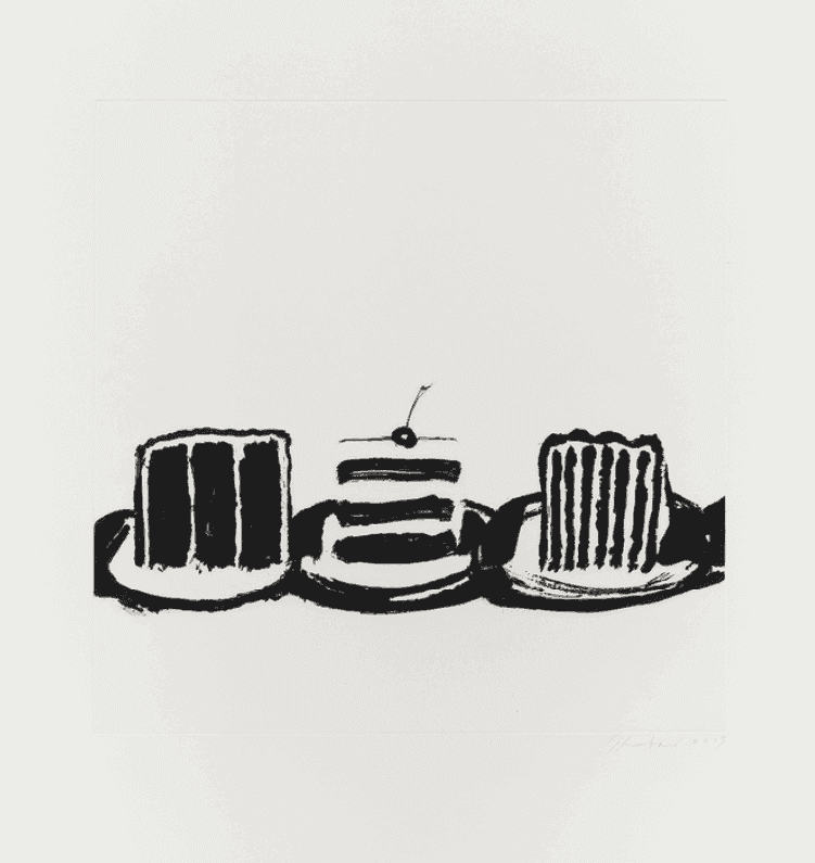 Wayne Thiebaud, ‘Cut Cakes’, 2016, Print, Sugar lift aquatint with drypoint, null, Numbered