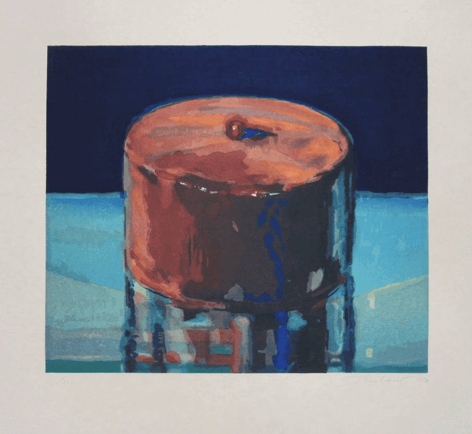 Wayne Thiebaud, ‘Dark Cake’, 1983, Print, Woodcut in colors on Japon paper, Crown Point Press, Numbered, Dated