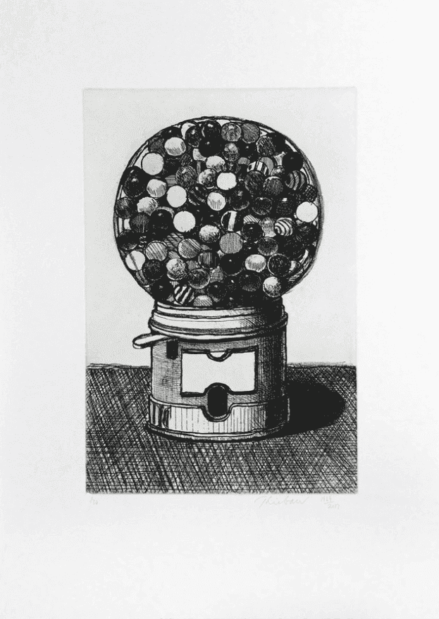 Wayne Thiebaud, ‘Dark Gumball Machine’, 2017, Print, Hard ground and soft ground etching, null, Numbered