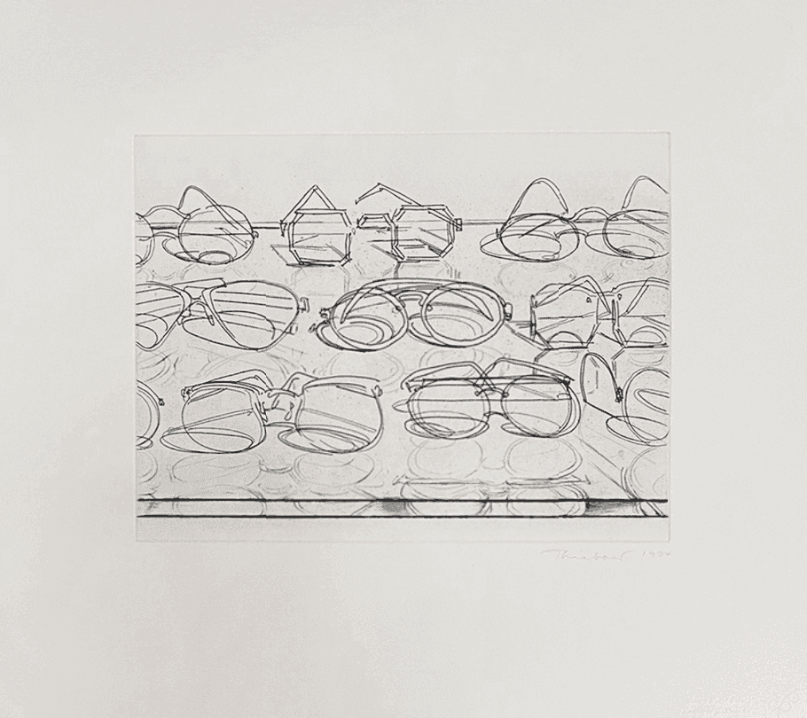 Wayne Thiebaud, ‘Eyeglasses’, 1994, Print, Etching with drypoint, null, Numbered
