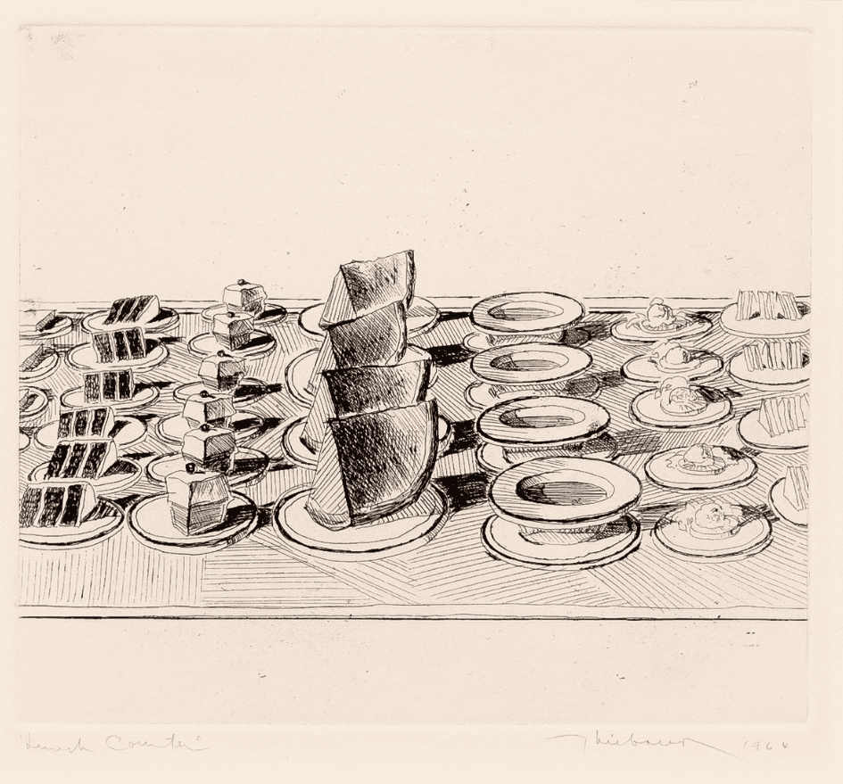 Wayne Thiebaud, ‘Lunch Counter’, 1964, Print, Etching, null, Numbered
