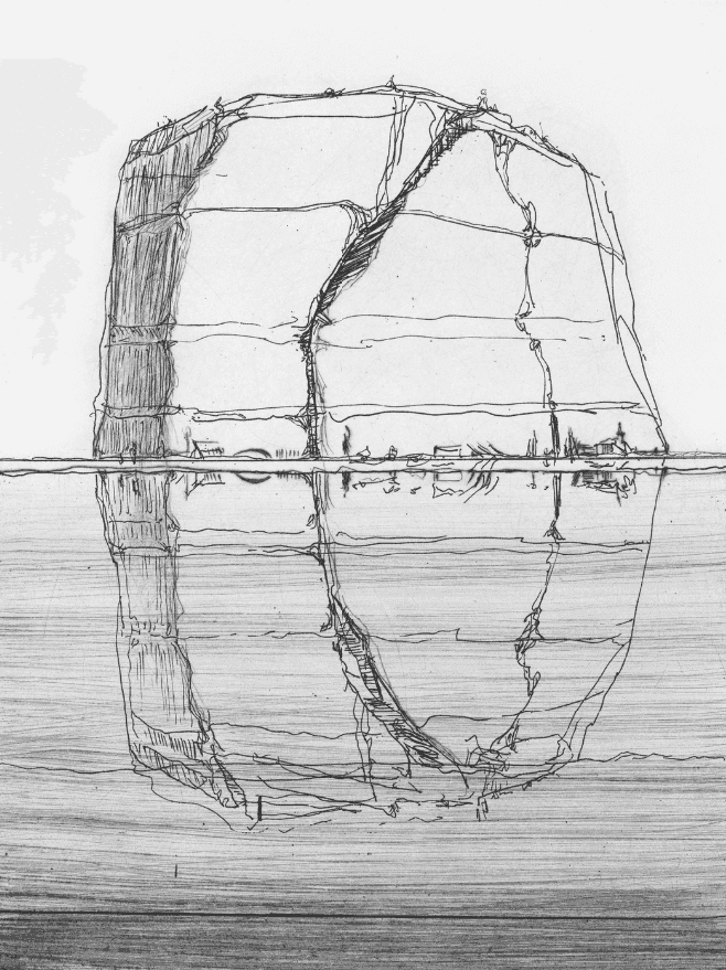 Wayne Thiebaud, ‘Mountain Lake’, 2019, Print, Hard ground etching with drypoint, Crown Point Press, Numbered