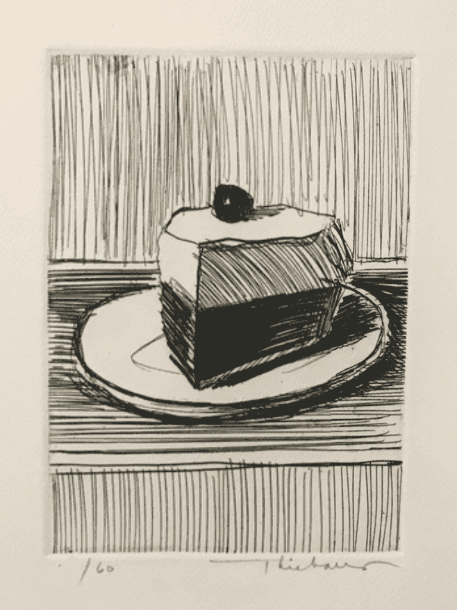 Wayne Thiebaud, ‘Pie Slice’, 1962, Print, Etching printed on an unidentified cream white wove paper, null, Numbered
