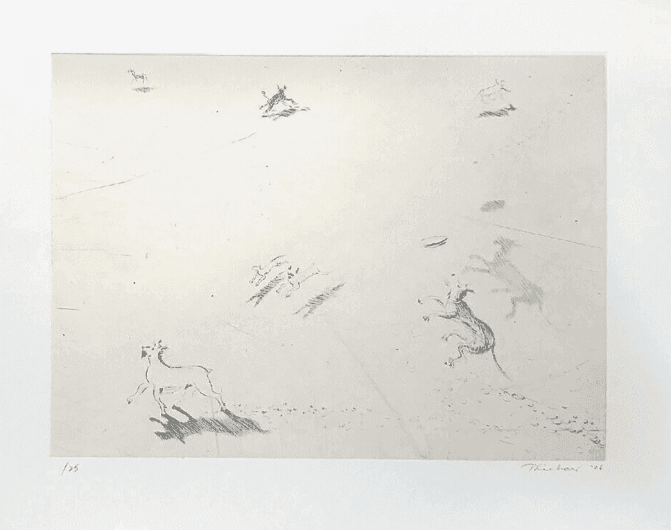 Wayne Thiebaud, ‘Seven Dogs’, 2006, Print, Drypoint Etching, null, 