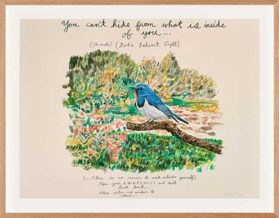 Wes Lang, ‘You can't hide from what is inside of you…’, 2025, Print, Giclée print on paper, Heni, Framed