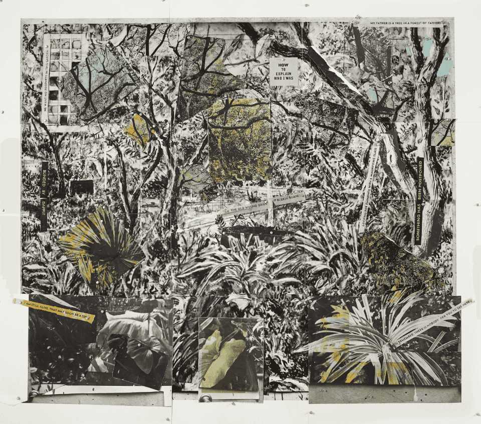 William Kentridge, ‘How To Explain Who I Was’, 2024, Print, Photogravure, photopoylmer, drypoint, hand-painted chine collé and collage papers, pinned on 12 overlapping sheets of Hahnemühle, Natural White, 300gsm, null, 