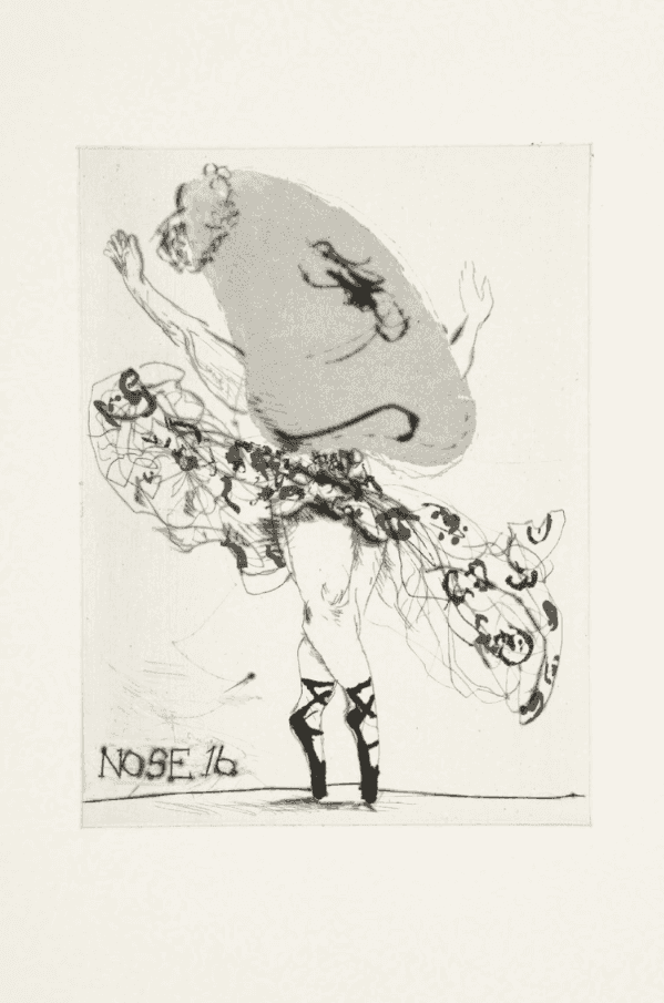 William Kentridge, ‘Nose 16’, 2009, Print, Sugarlift aquatint, drypoint and engraving, null, Numbered