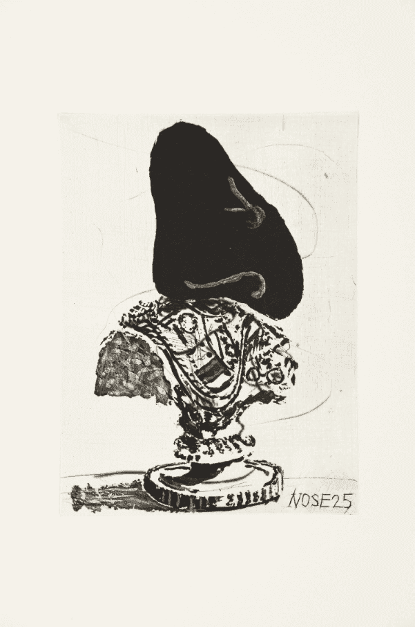 William Kentridge, ‘Nose 25’, 2009, Print, Sugarlift aquatint, drypoint and engraving, null, Numbered
