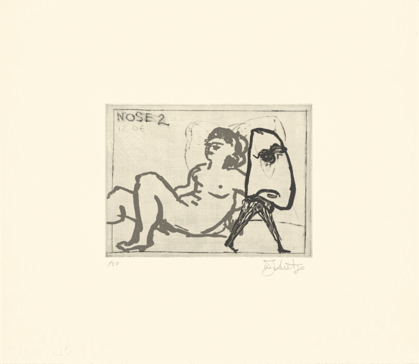 William Kentridge, ‘Nose 2’, 2007, Print, Sugarlift aquatint, drypoint and engraving, null, Numbered