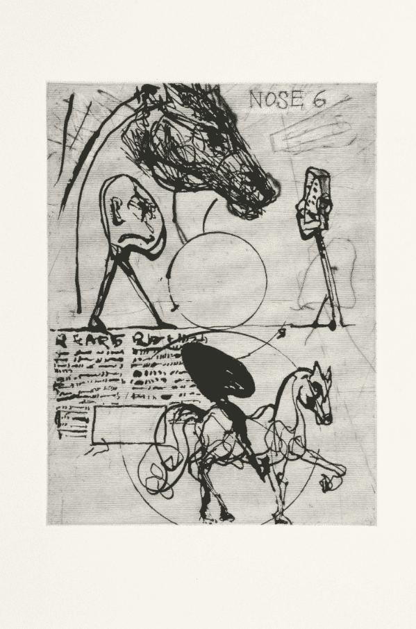 William Kentridge, ‘Nose 6’, 2008, Print, Sugarlift aquatint, drypoint and engraving, null, Numbered