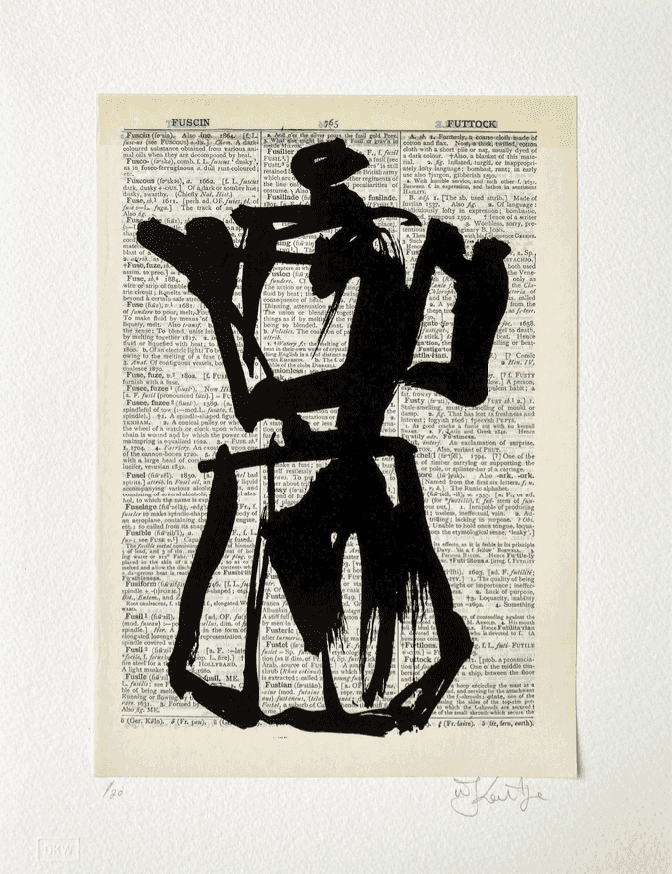 William Kentridge, ‘Universal Archive (Ref.01)’, 2012, Print, Linocut printed on Shorter Oxford English Dictionary, null, Numbered