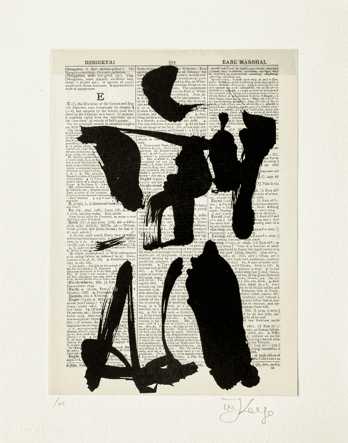 William Kentridge, ‘Universal Archive (Ref.02)’, 2012, Print, Linocut printed on Shorter Oxford English Dictionary, null, Numbered