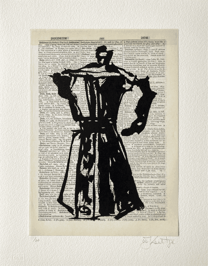 William Kentridge, ‘Universal Archive (Ref.03)’, 2012, Print, Linocut printed on Shorter Oxford English Dictionary, null, Numbered