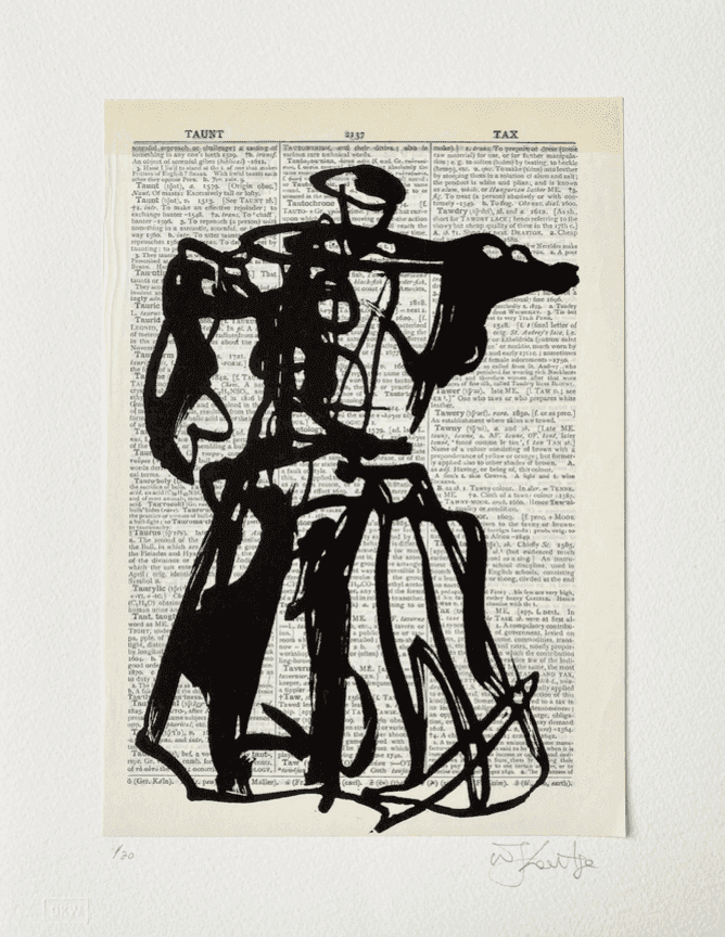 William Kentridge, ‘Universal Archive (Ref.05)’, 2012, Print, Linocut printed on Shorter Oxford English Dictionary, null, Numbered