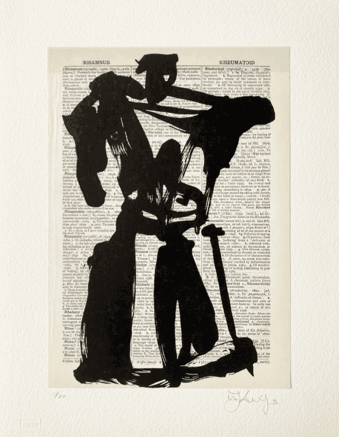 William Kentridge, ‘Universal Archive (Ref.07)’, 2012, Print, Linocut printed on Shorter Oxford English Dictionary, null, Numbered