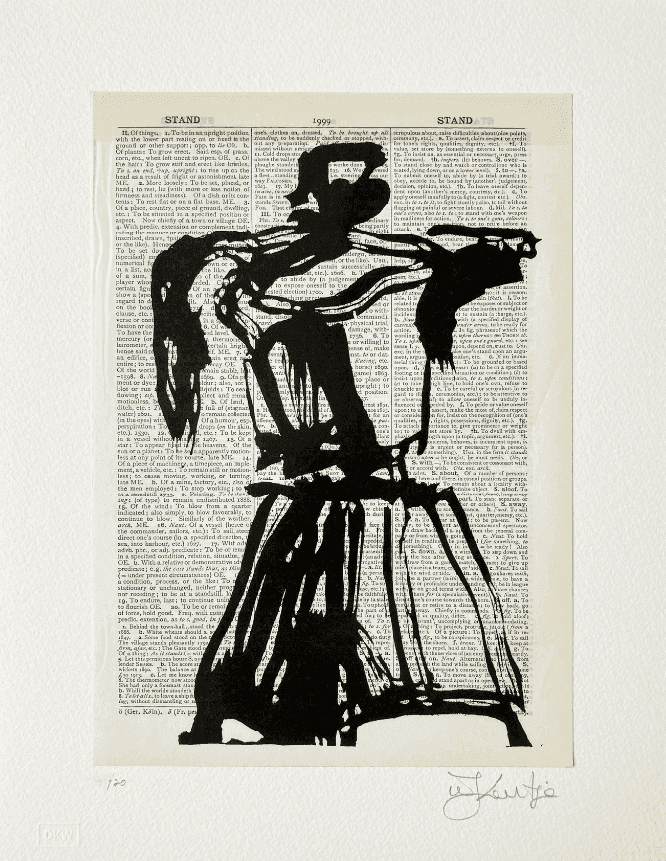 William Kentridge, ‘Universal Archive (Ref.09)’, 2012, Print, Linocut printed on Shorter Oxford English Dictionary, null, Numbered