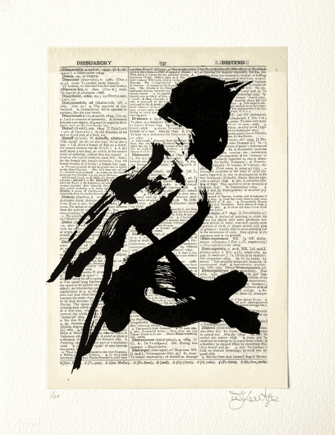 William Kentridge, ‘Universal Archive (Ref.44)’, 2012, Print, Linocut printed on Shorter Oxford English Dictionary, null, Numbered