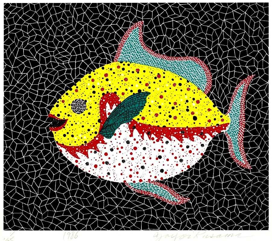 Yayoi Kusama, ‘Fish’, 1986, Print, Screenprint in colours on paper, null, Numbered, Dated