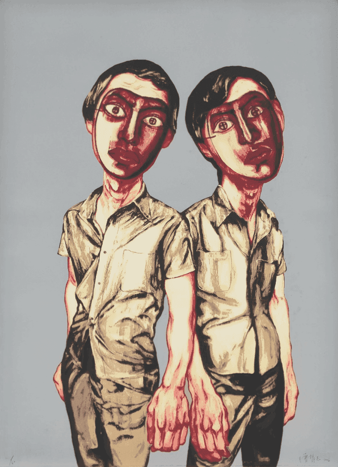 Zeng Fanzhi 曾梵志, ‘Two Man’, 2006, Print, Silkscreen Print, null, Numbered, Dated