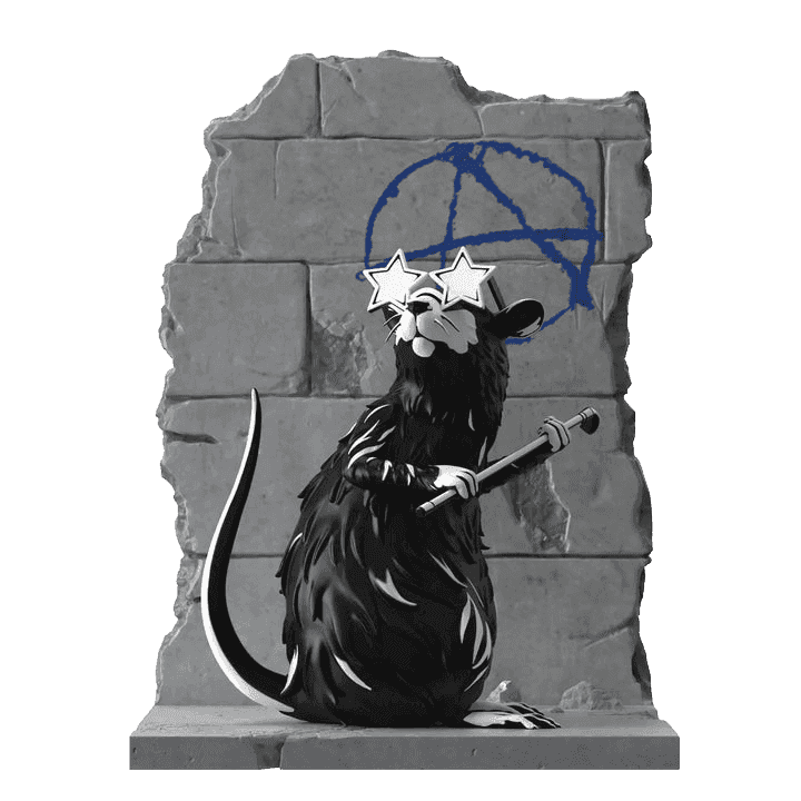 Banksy, ‘Anarchy Rat Polystone Sculpture’, 2020, Sculpture, Collectible polystone art figure based on Banksy's original stencil art from 2006., null, 