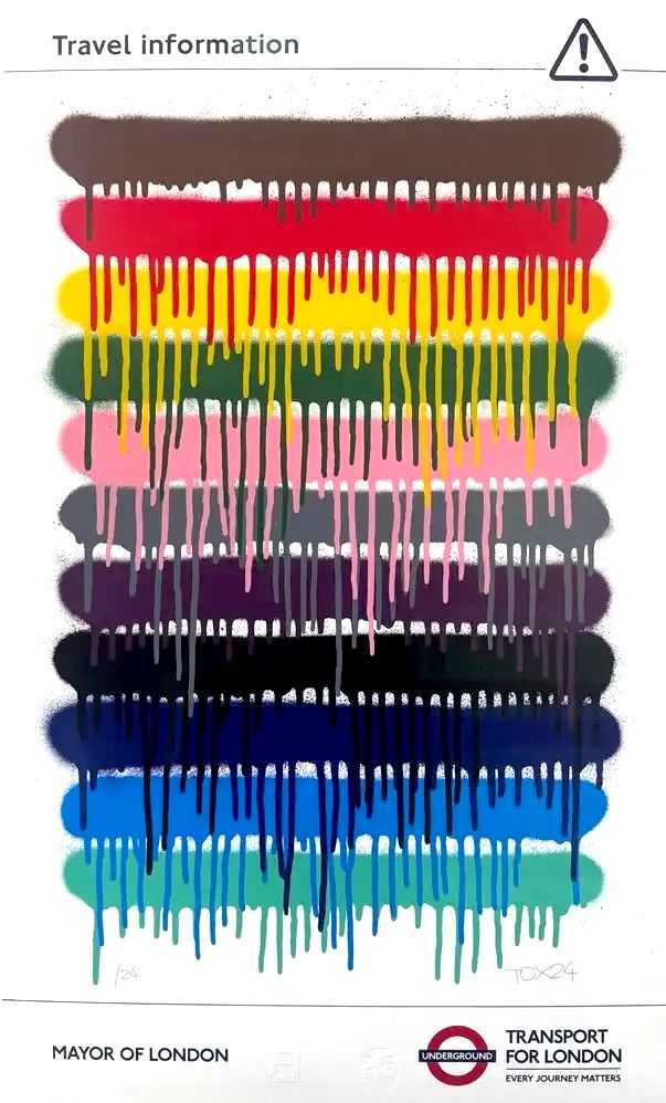 Tox, ‘Line Closures (TFL)’, 2025, Print, Screenprint on Somerset paper, Actually, Numbered