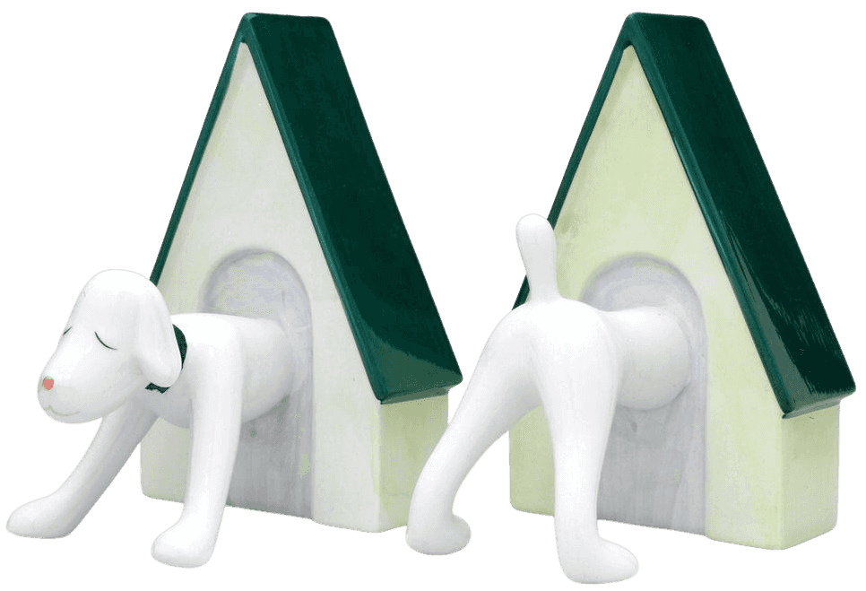 Yoshitomo Nara, ‘Puppy Bookends (Bozart)’, 2002, Collectible, Glazed ceramic, Bozart, Philadelphia, 