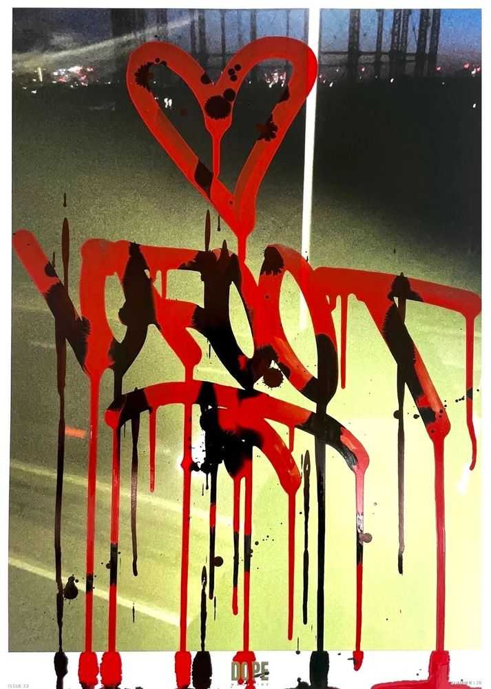 10Foot, ‘Dope 22 x 10Foot (Hand-Finished Poster)’, 2023, Print, A3 offset litho poster heavily hand finished by 10Foot, Dog Section Press, Handfinished