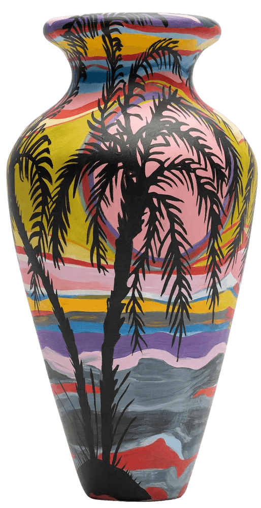 Josh Smith, ‘Palm Amphora’, 2025, Sculpture, Ceramic amphora, individually hand-painted with acrylic paint and finished with a matte sealant, Avant Arte, 