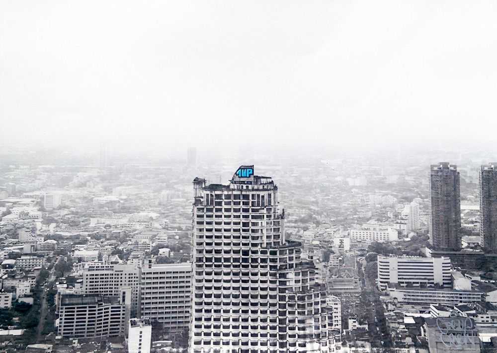 1UP, ‘Bangkok Ghost Tower’, 24-02-2016, Print, 2-colour screen print on 250gsm archival paper, Urban Spree, Numbered
