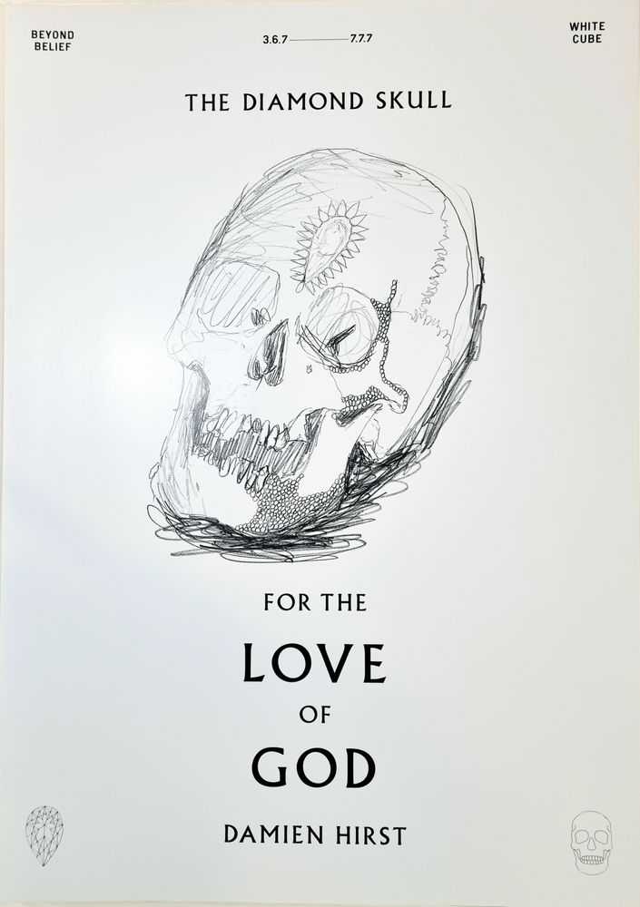 Damien Hirst, ‘Beyond Belief, Skull Sketch’, 2007, Print, Offset lithograph, White Cube, 