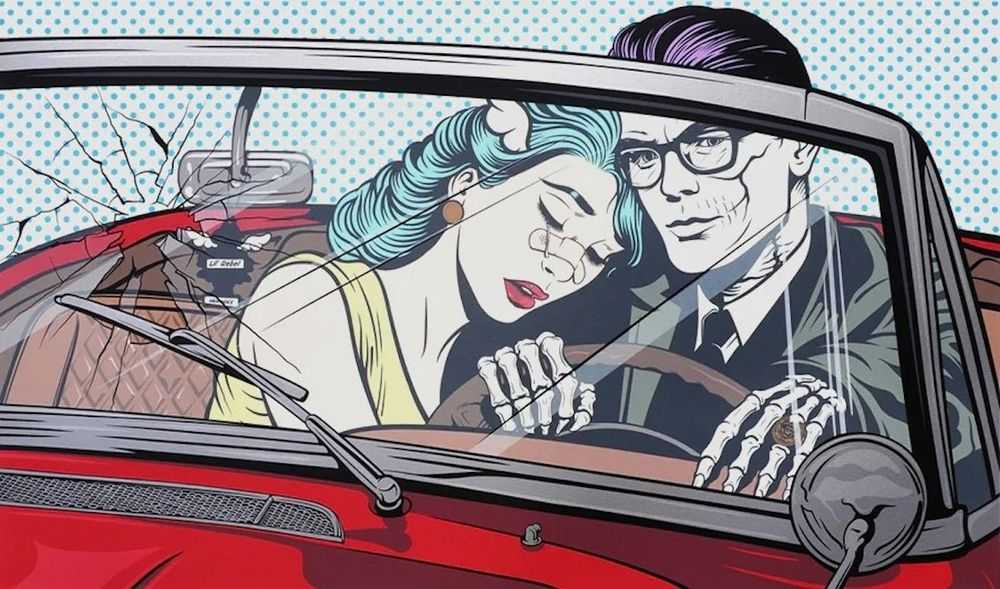 D*Face, ‘Heartbreak Highway’, 2026, Print, Twenty-nine colour screen print on paper, Underdogs Gallery, Numbered
