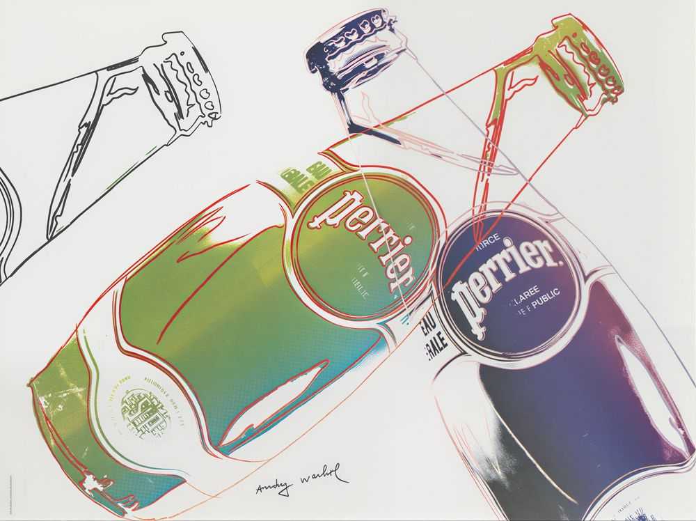 Andy Warhol, ‘Perrier Bottle’, 1983, Print, Offset lithograph on linen, Lalande-Courbet S.A., 
