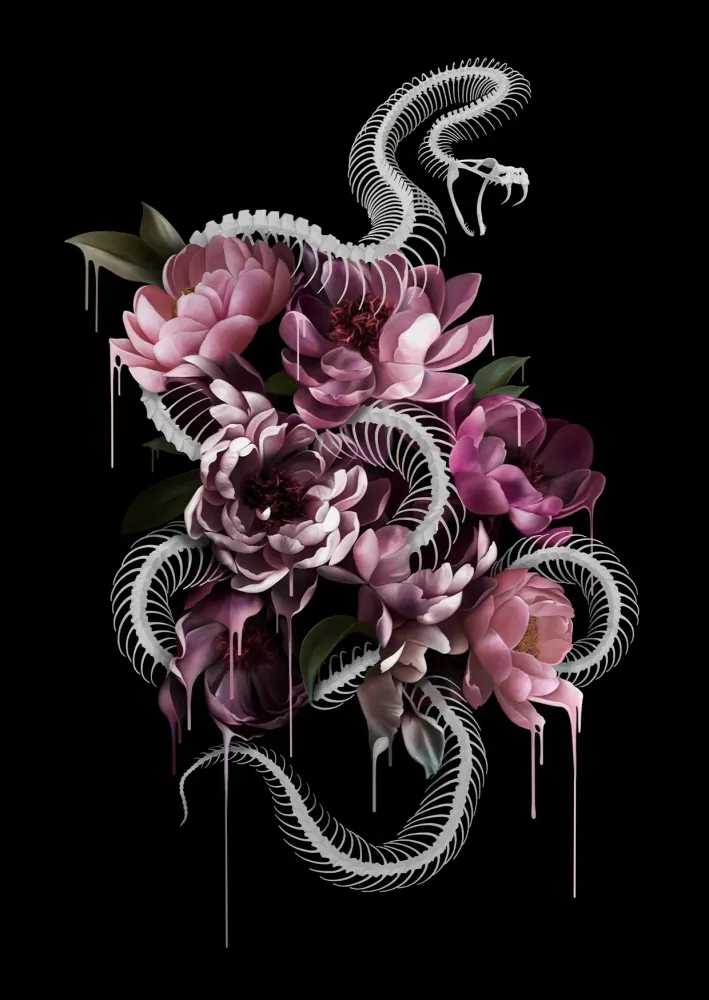 66Hundred, ‘Peonies & Pit Vipers’, 2025, Print, Archival giclée, acid-free cotton rag, Hahnemühle Photo Rag, 308gsm, null, 