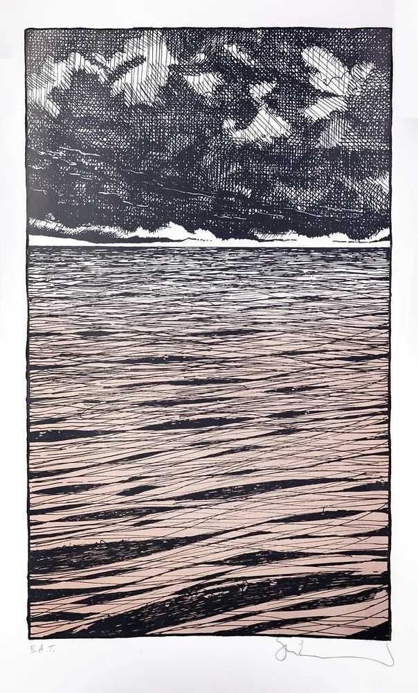 Stanley Donwood, ‘The Fate of Things - Phosphor’, 2024, Print, Four colour screenprints made in specialist inks, Phosphor and interference pigments, ink and graphite powder., null, Numbered