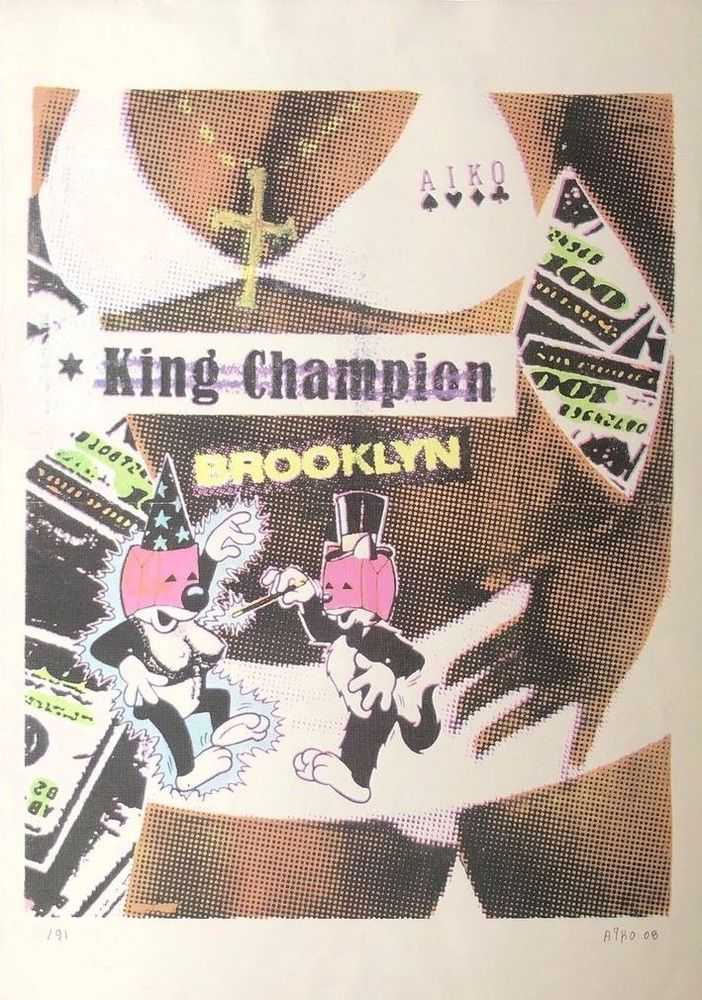 Lady Aiko, ‘King Champion’, 2008, Print, Screen print, null, Numbered, Dated