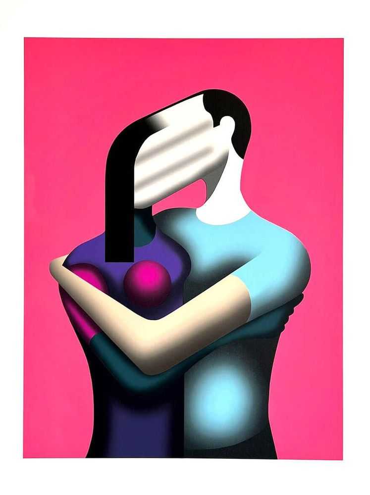 Adam Neate, ‘The Couple (Pink)’, 09-04-2022, Print, 8 layer screen print with half tone layers and UV gloss varnish on Somerset Satin 410gsm paper, Nelly Duff, 