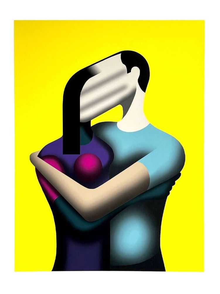 Adam Neate, ‘The Couple (Yellow)’, 09-04-2022, Print, 8 layer screen print with half tone layers and UV gloss varnish on Somerset Satin 410gsm paper, Nelly Duff, 