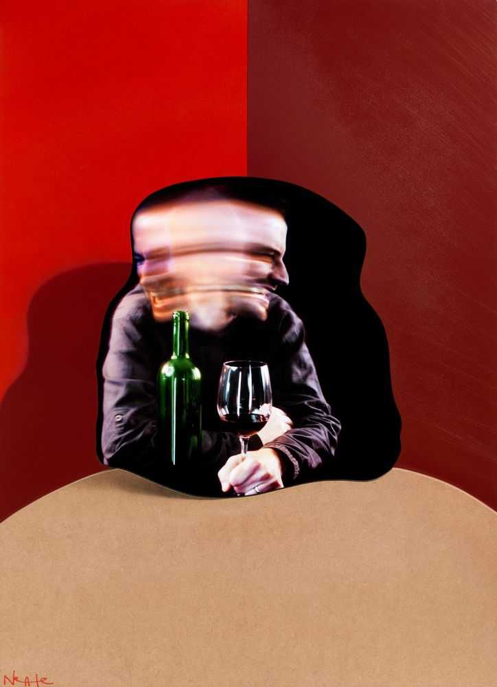 Adam Neate, ‘The Drinker’, 10-08-2013, Print, Looped film, on a 32' LED Slim Panasonic Viera TV, with framed surround, Elms Lesters, 