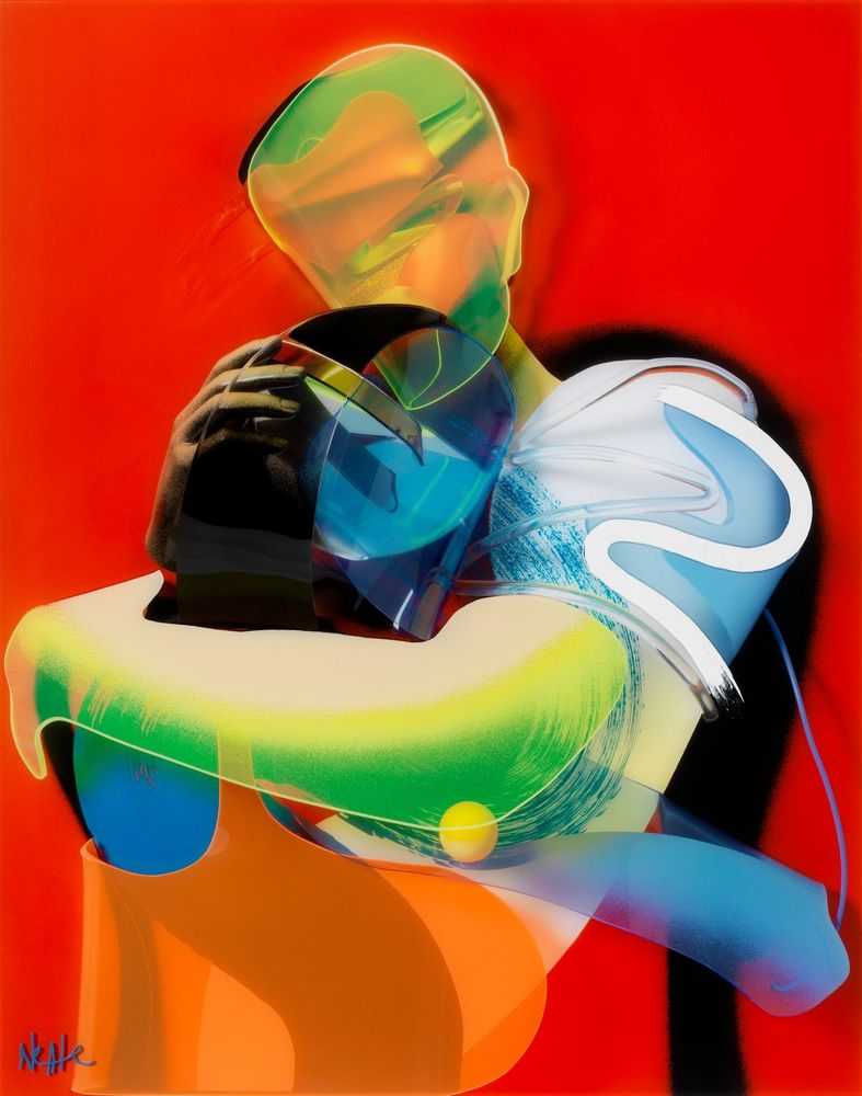 Adam Neate, ‘The Hug’, 22-09-2012, Print, Bonded Perspex and aluminium overprinted with two colour screenprint, Elms Lesters, 
