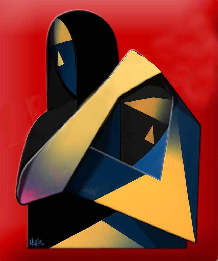 Adam Neate, ‘The Hug (Avant Garde)’, 20-05-2014, Print, Full colour printing on metallic red embossed tin, Elms Lesters, 